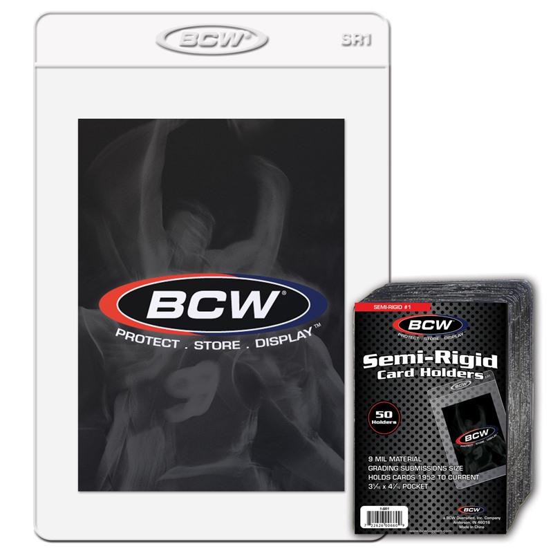 BCW Semi-Rigid Card Holder - 50 Holders