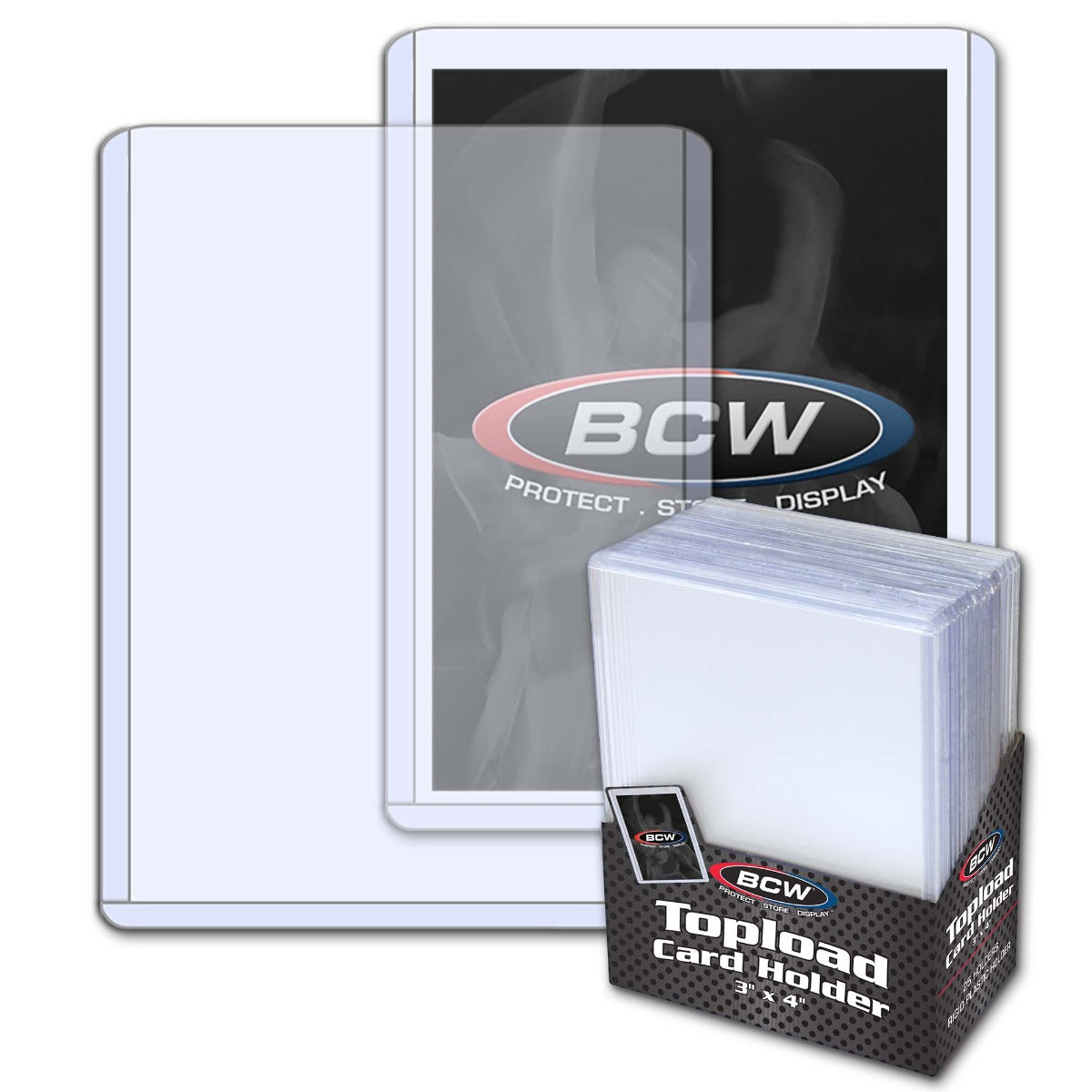 BCW 3x4 Toploader Card Holder - Standard - 100 TopLoaders