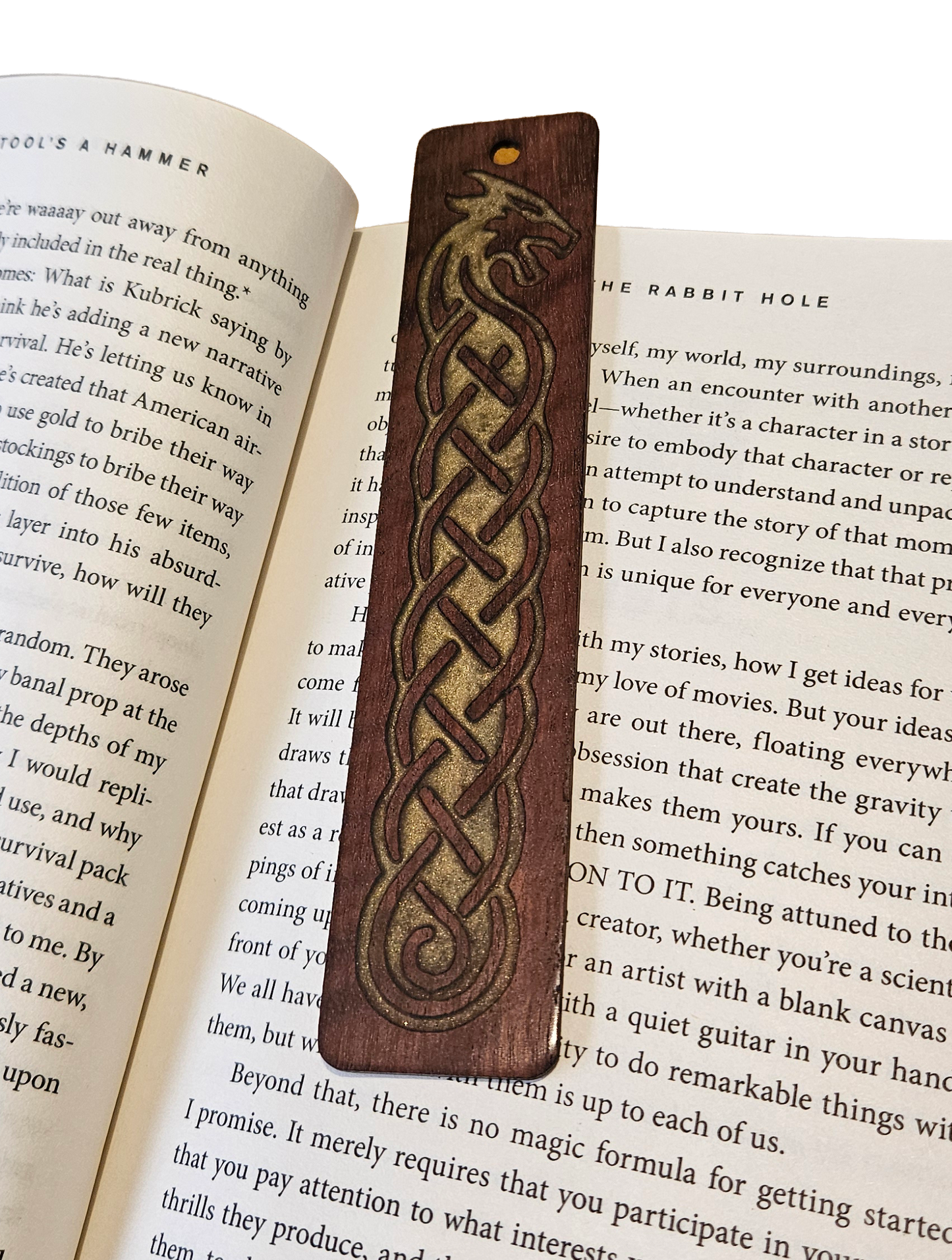 Jarrah Bookmark - Wyrm-Knot - Gold