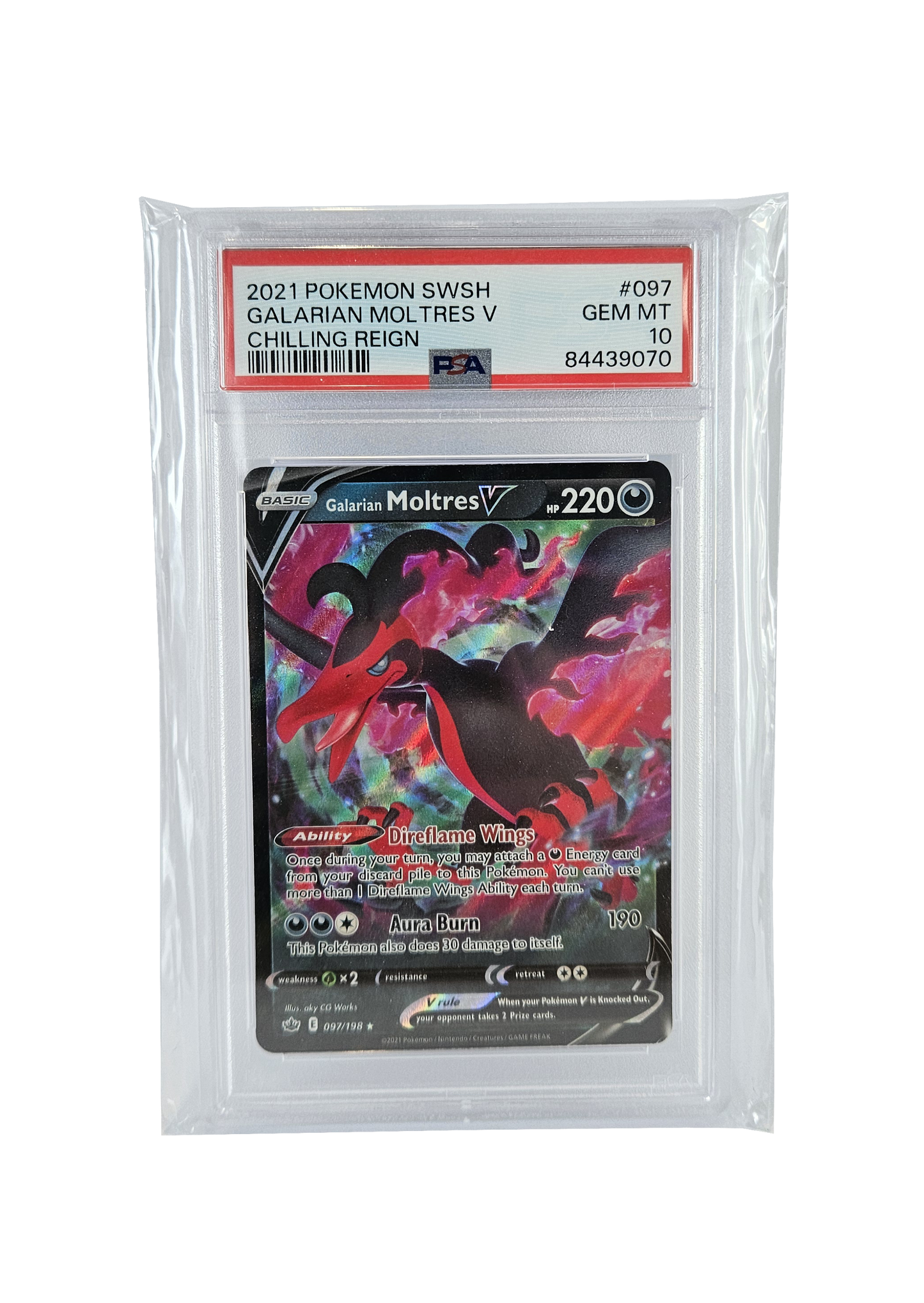 Galarian Moltres V #097 - PSA 10 - 84439070