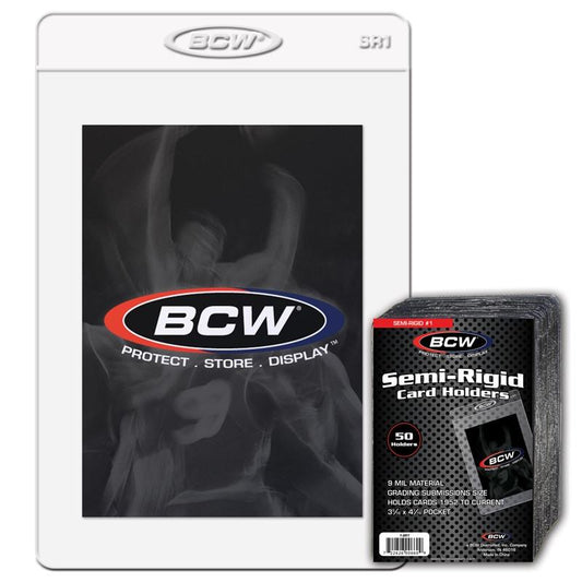 BCW Semi-Rigid Card Holder - 50 Holders