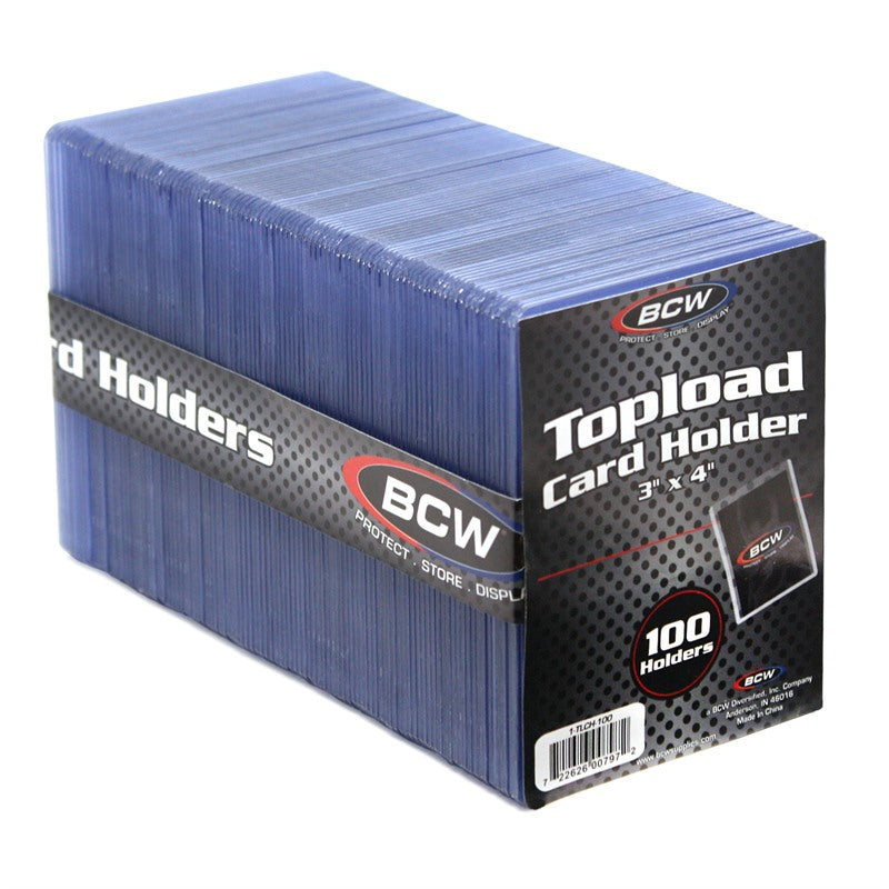 BCW 3x4 Toploader Card Holder - Standard - 100 TopLoaders